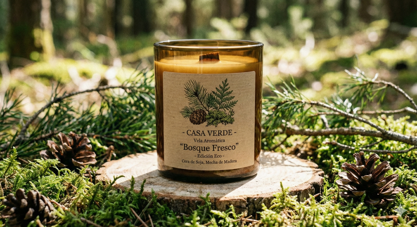 Vela Aromática “Bosque Fresco” (Edición Eco)